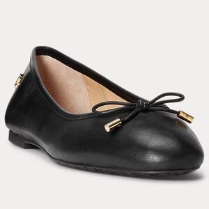 RALPH LAUREN Jayna Nappa Leather Flat